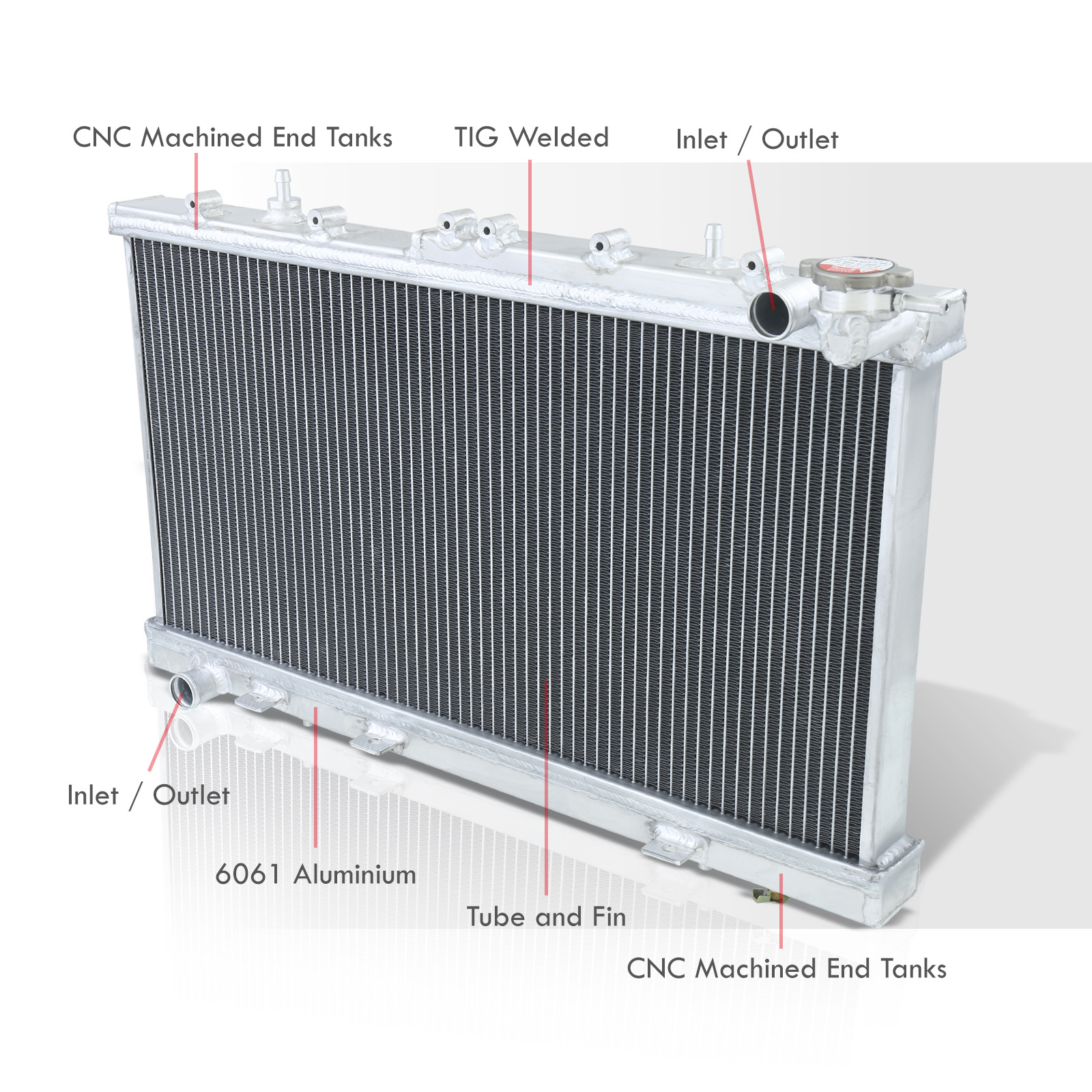 Row Aluminum Racing Radiator For Nissan Sentra Se Ga