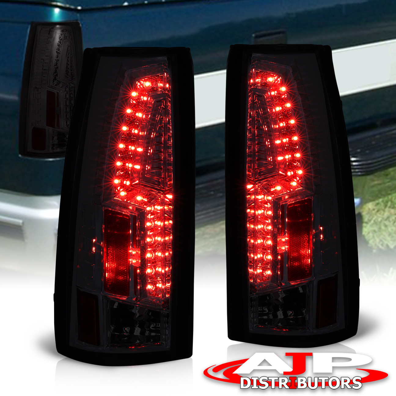 88 98 Chevy Gmc C K C10 Full Size Truck Suv All Smoke Lens Led Tail Lights Pair Ebay