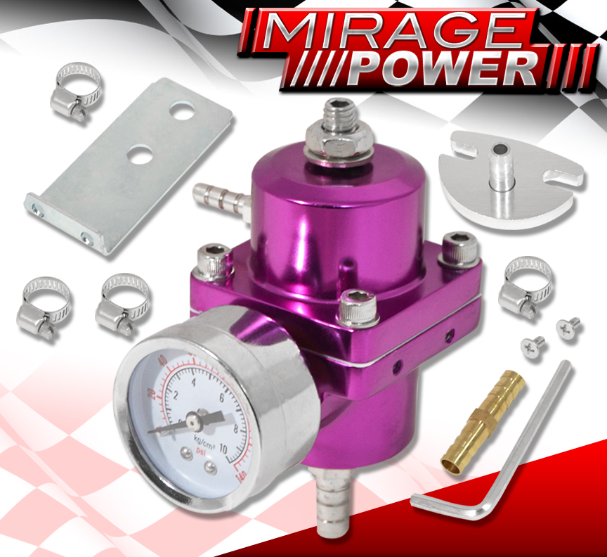 Race Aluminum Fuel Pressure Regulator 11 Ratio 0 140 Psi Purple For