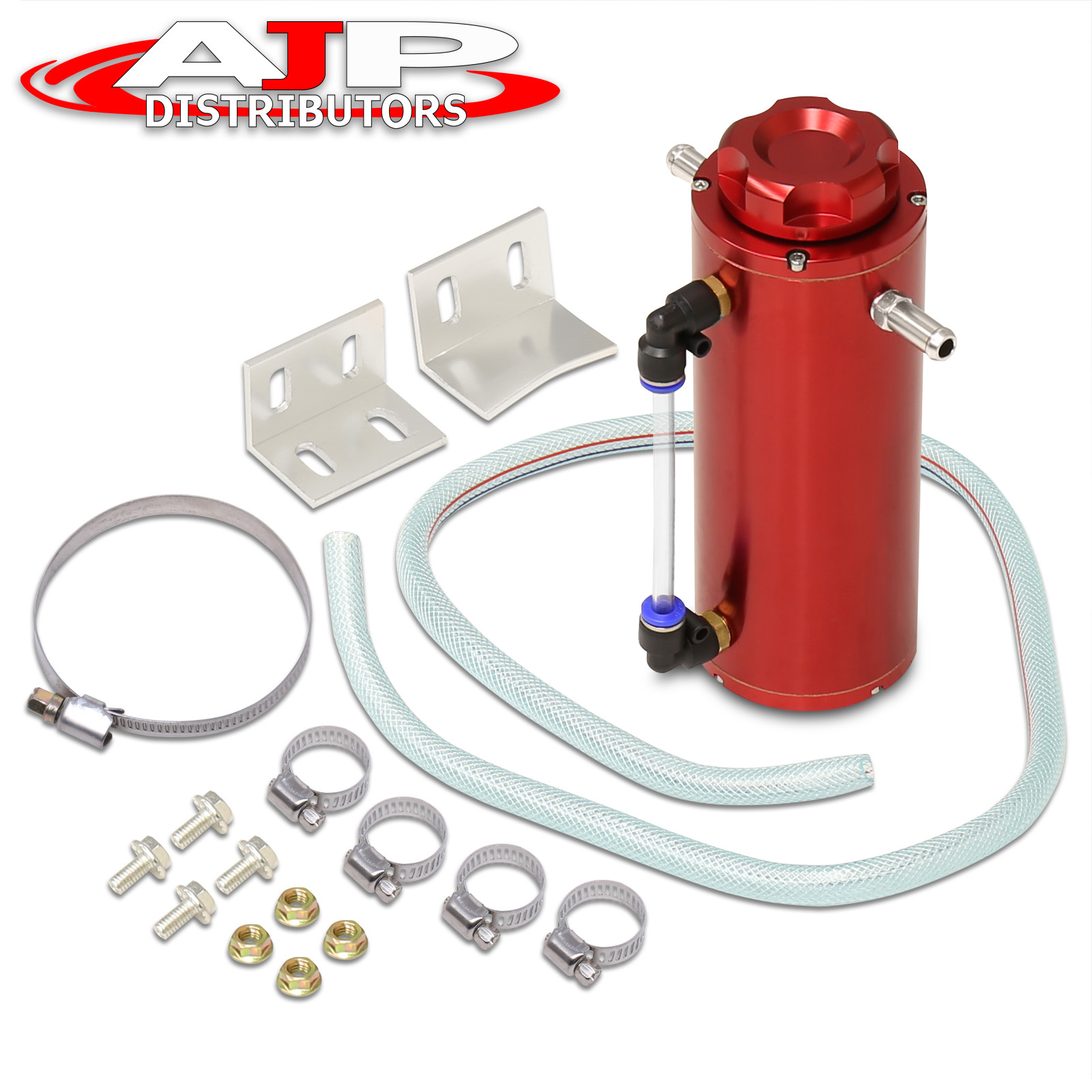 350ML Red Overflow Catch Can Recovery Tank Radiator Coolant Aluminum ...