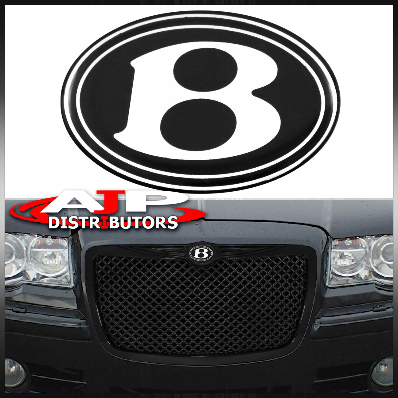 For Chrysler 300 Front Badge B Logo Emblem Gel Cap Sticker Replacement ...