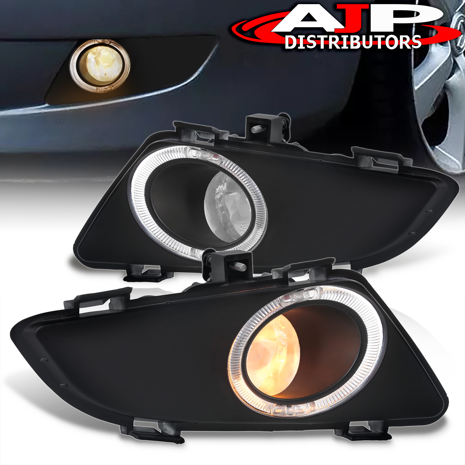 For 03-05 Mazda 6 Jdm Chrome Clear Replacement Fog Lights Lamps