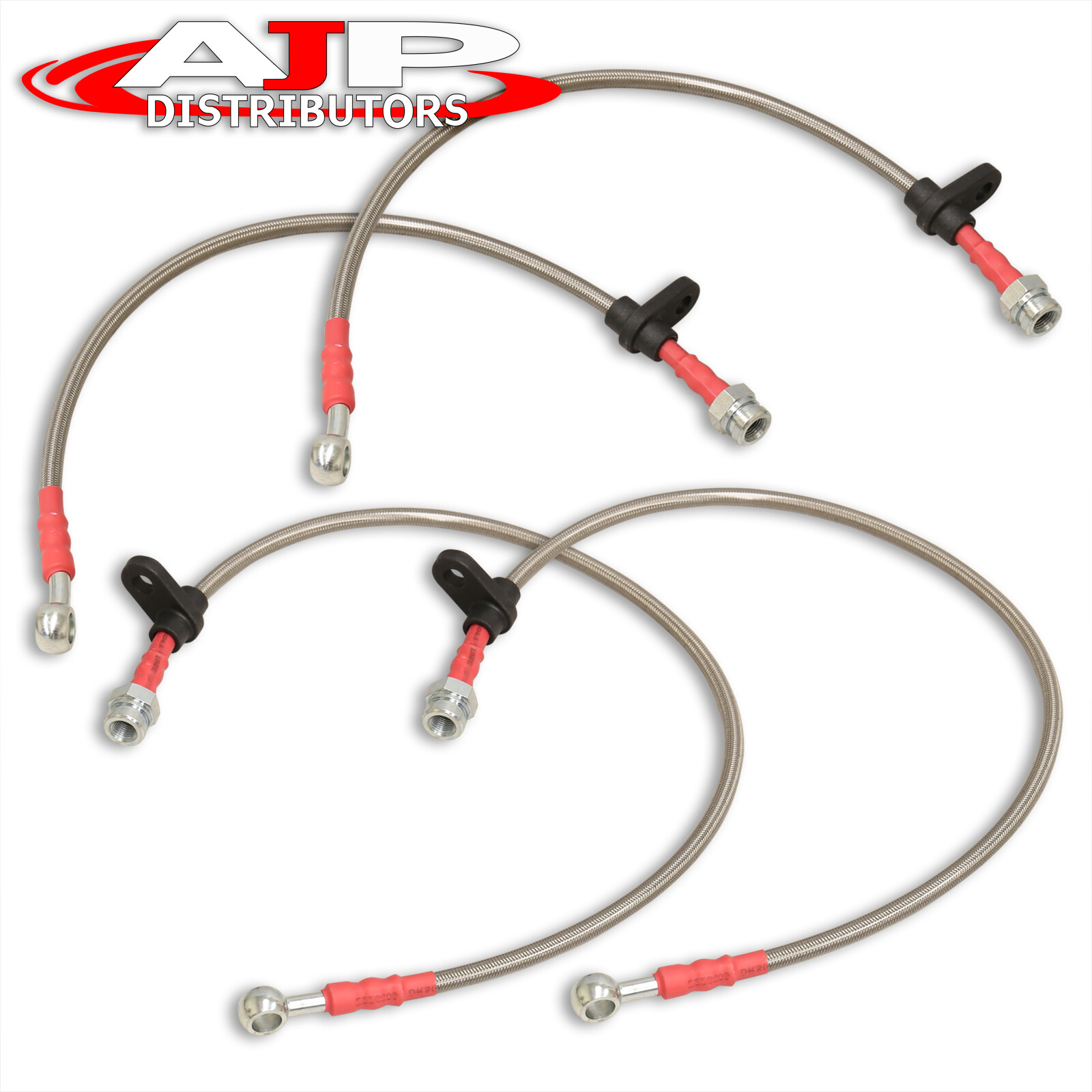 Silver Pc F R Stainless Steel Racing Brake Line Kit For