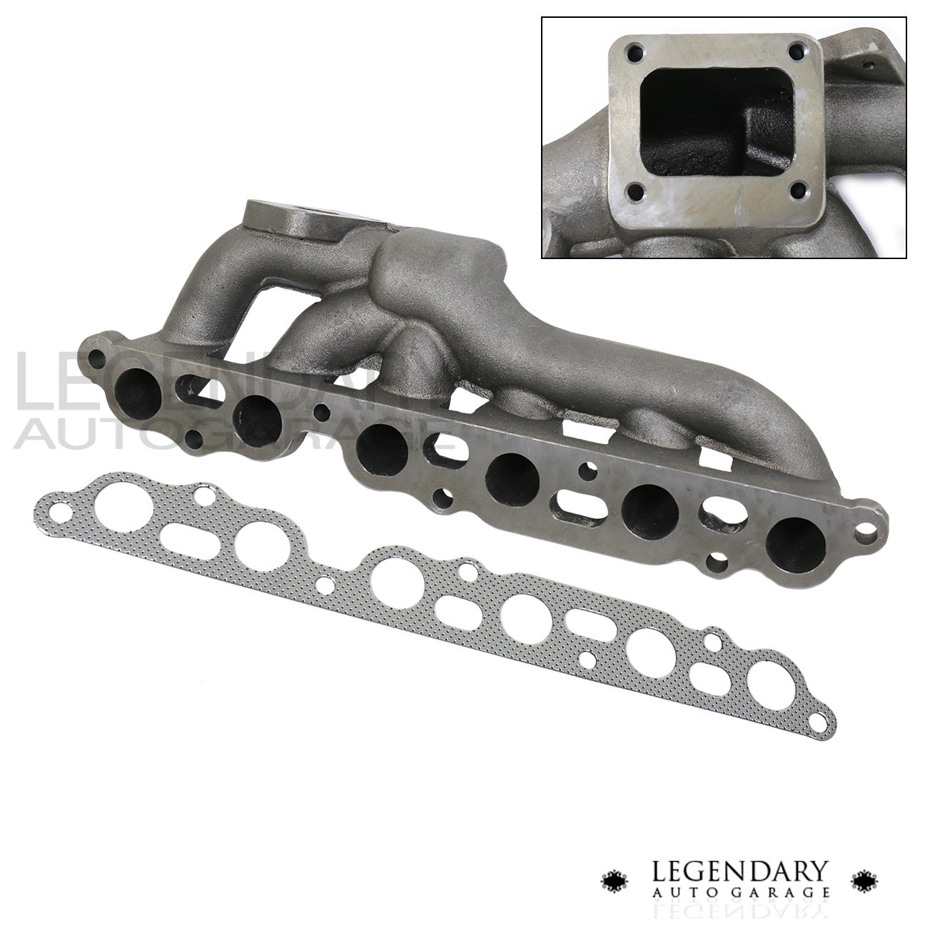 T4 Flange Cast Iron Exhaust Turbo Manifold Kit For 86-92 Toyota Supra ...