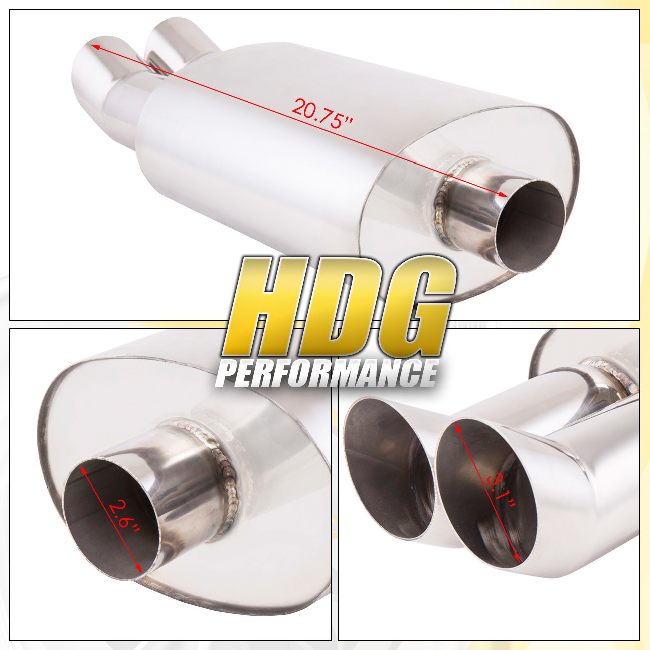 3 inch exhaust muffler