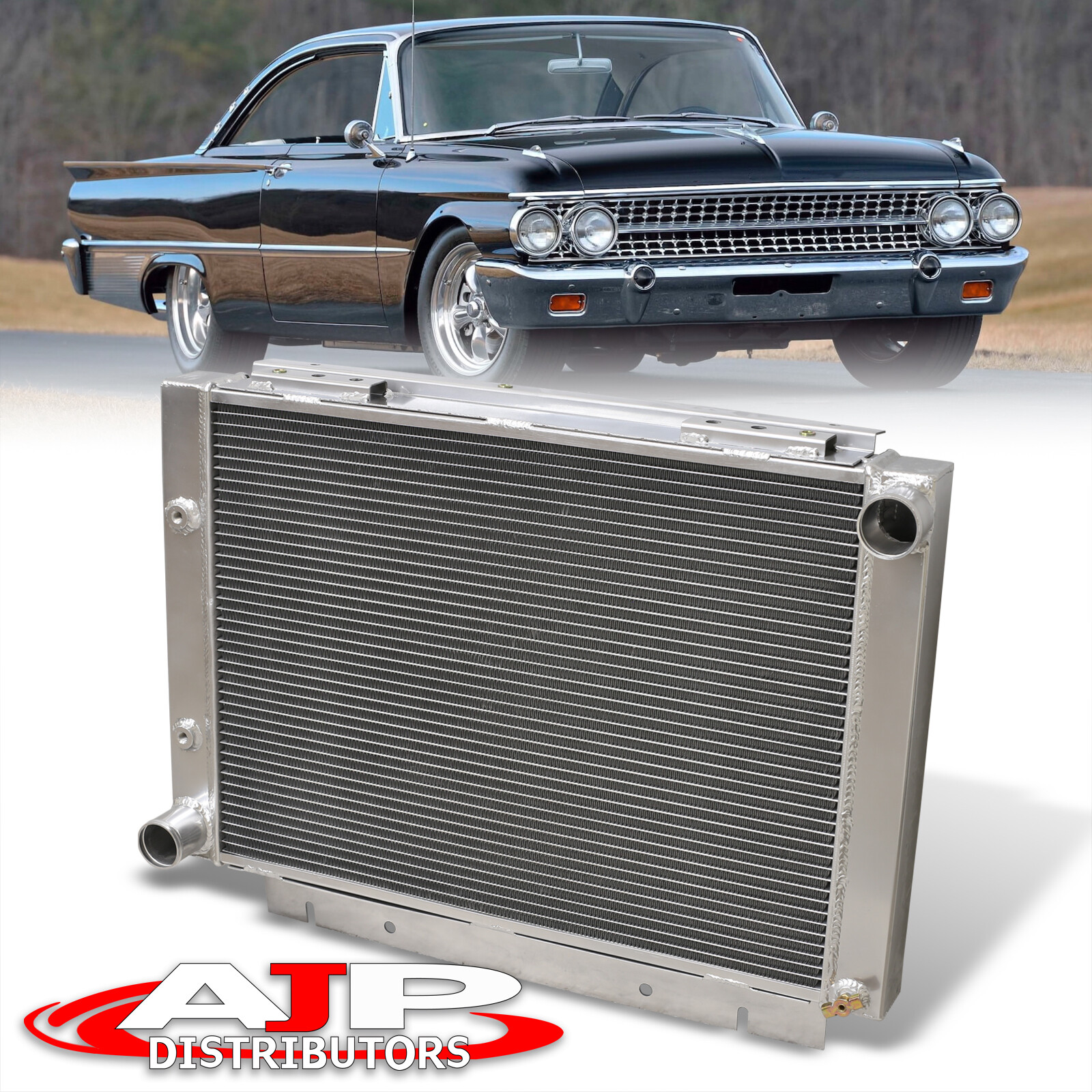 Tri-core 3 Row Aluminum Cooling Racing Radiator For 60-63 Ford Galaxie 