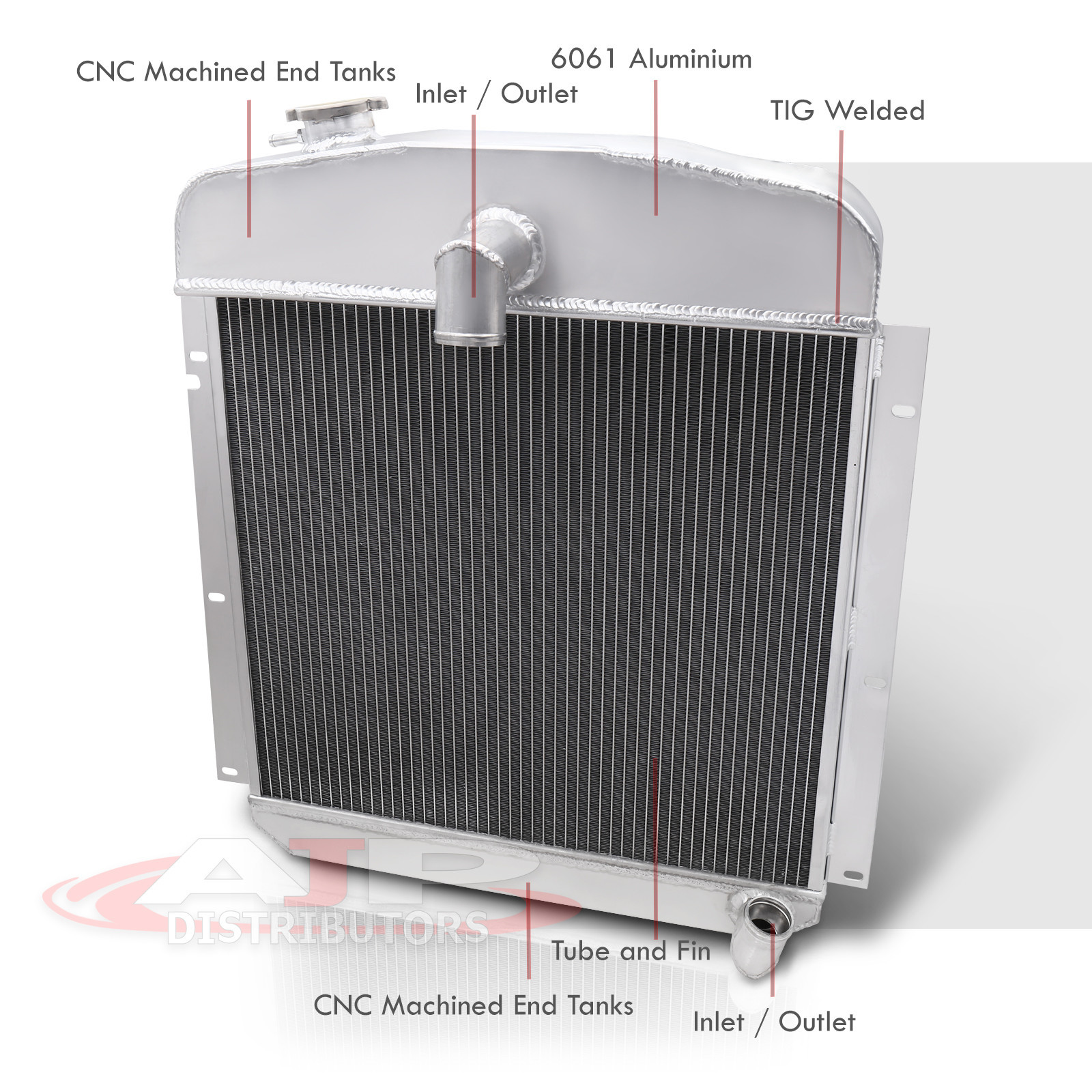 3-Core Cooling All Aluminum Radiator For 1947-1949 Plymouth Chrysler ...