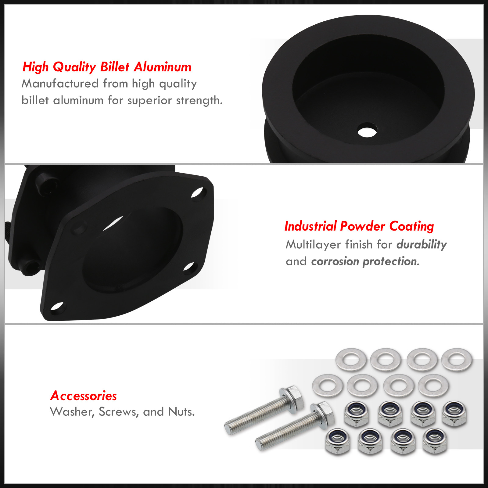 3" Front 2" Rear Leveling Lift Kit Billet Black For 2006 ...