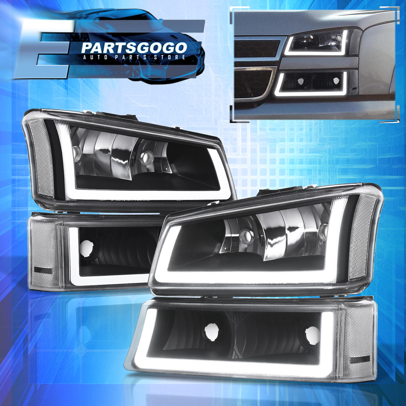 aftermarket headlights for 2003 chevy silverado