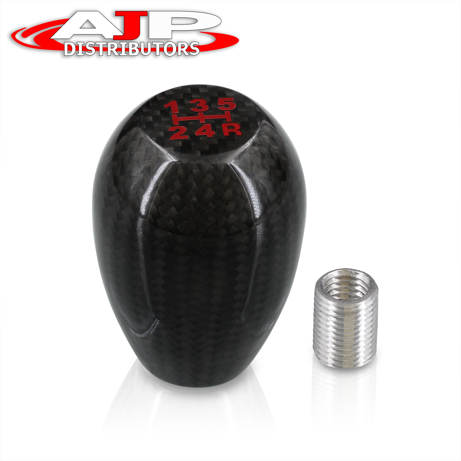 5-Speed Manual Carbon Fiber Shift Knob Shifter 10 X 1.5mm Thread For ...