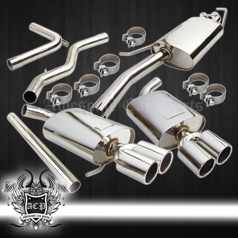 2006-2008 Audi A4 2.0L Performance Catback Exhaust Muffler System Quad ...