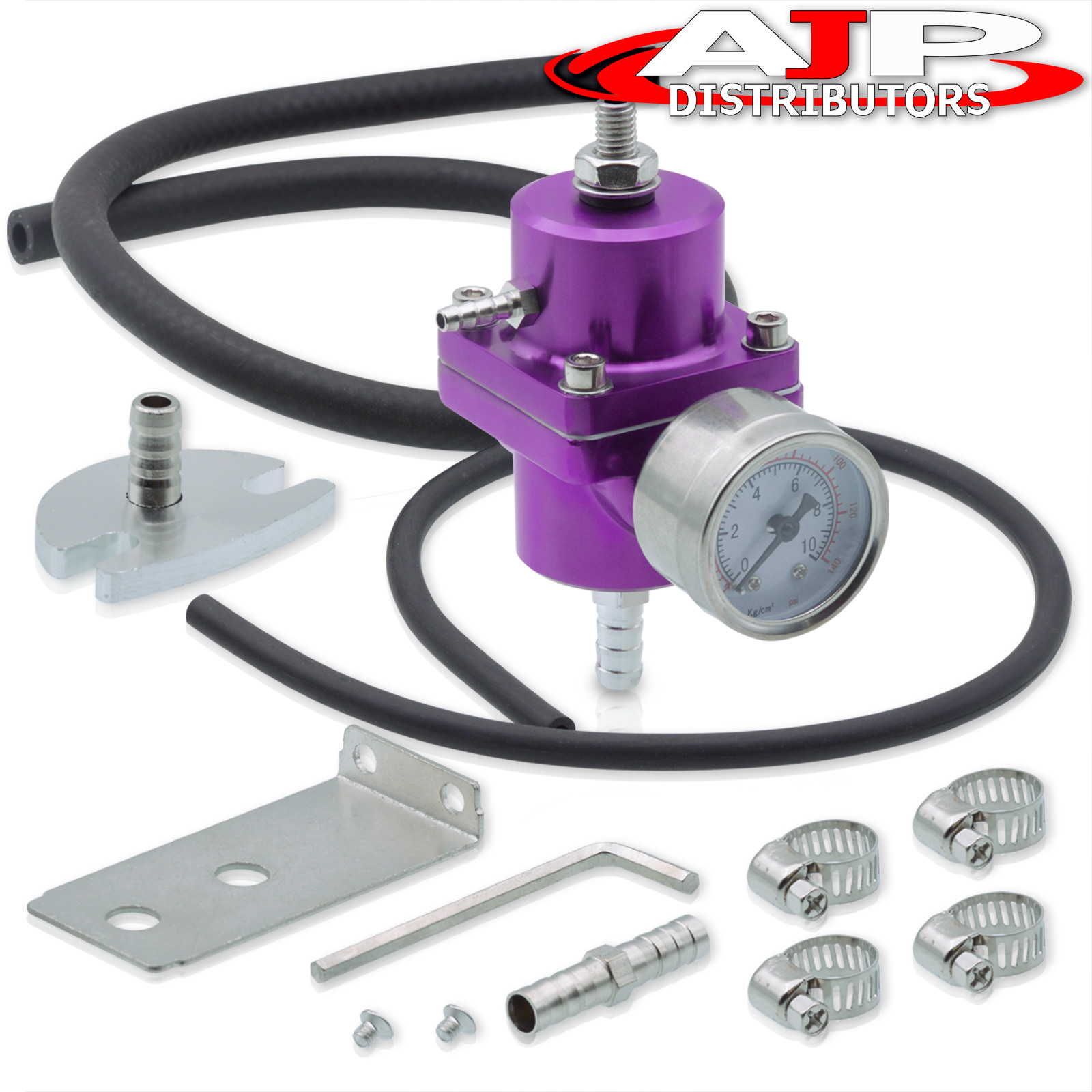 Jdm Adjustable Fuel Pressure Regulator Gauge For Honda Civic Integra Purple Ebay