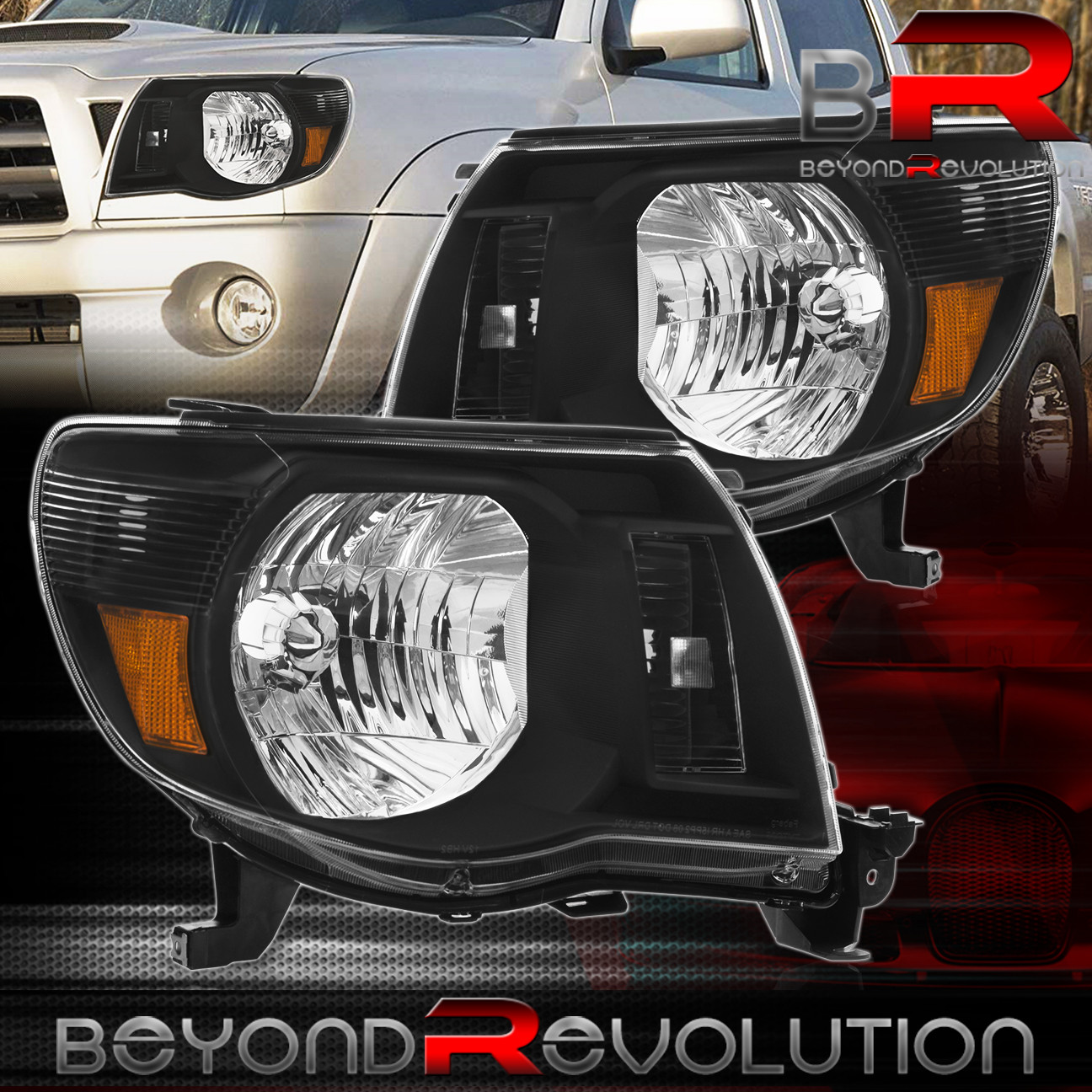 2011 toyota tacoma black headlights #2